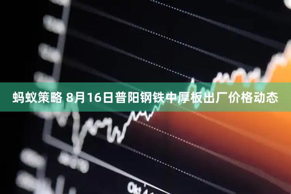 蚂蚁策略 8月16日普阳钢铁中厚板出厂价格动态